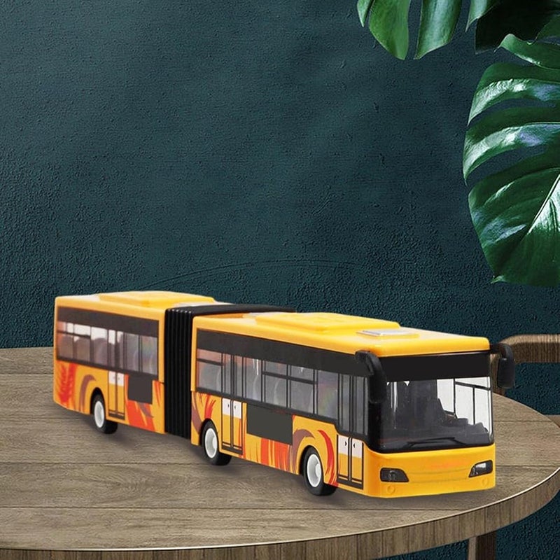 1 50 Scale Yellow Bus Toy Gift For Kids Boys Girls 28cm Long - Image 4
